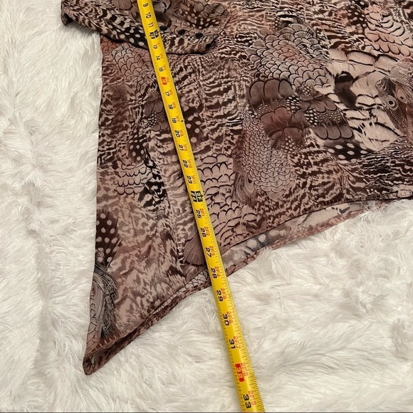 Rag & bone • Botany Feather Print Silk Top XS - Picture 4 of 11